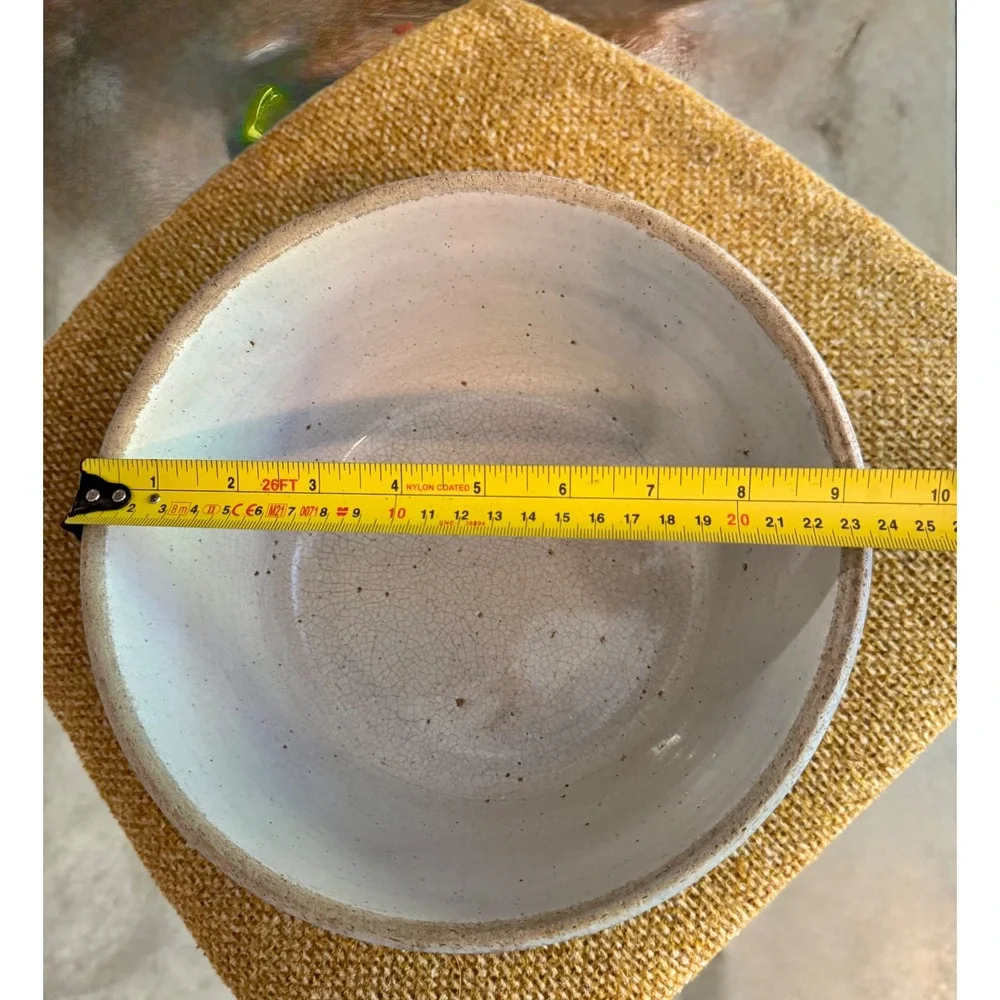 Primitive 1800's Salt‎ Glazed Farmhouse Mixing Bowl/Batter Bowl 9